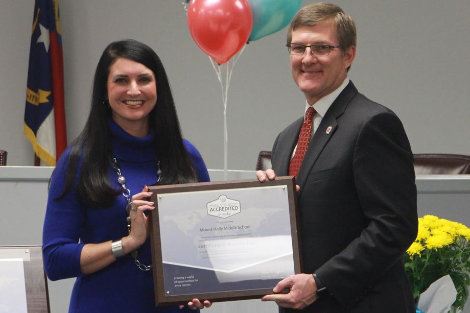 Mount Holly Middle School earns accreditation as a quality school Mount Holly Middle School earns accreditation as a quality school